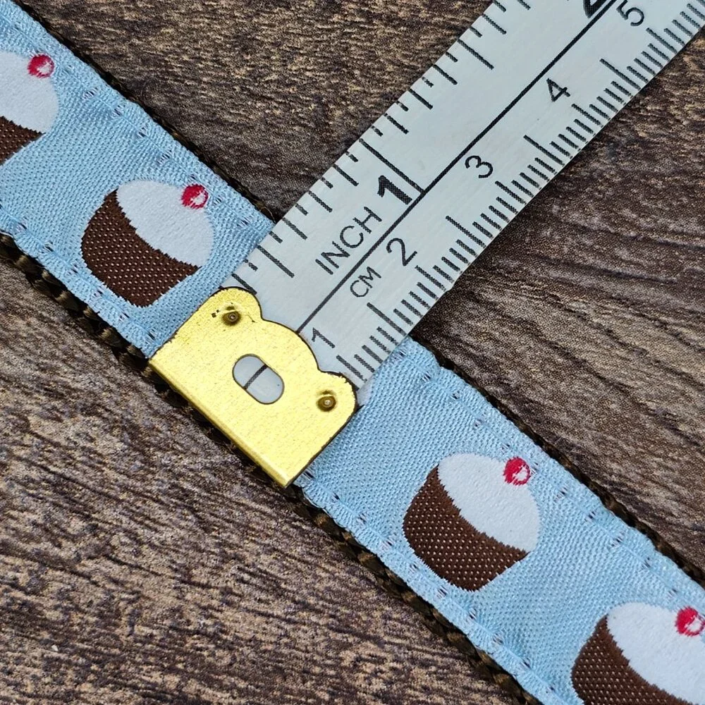 Bella Bean Cupcakes Leash 5’ & Collar M (25-63 lbs) Set in Copen Blue